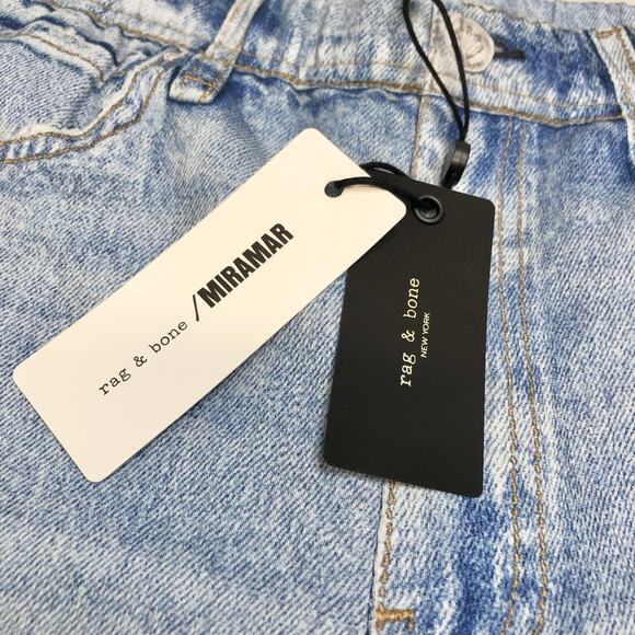 Rag & Bone Womens Jeggings Pants Blue Size M Miramar Terry Pull Wide Leg Cotton - Picture 5 of 9